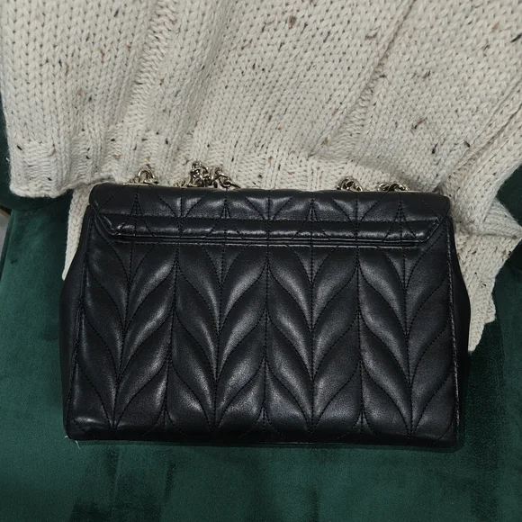 Kate Spade Black Chevron Quilted Shoulder Bag - Picture 2 of 4